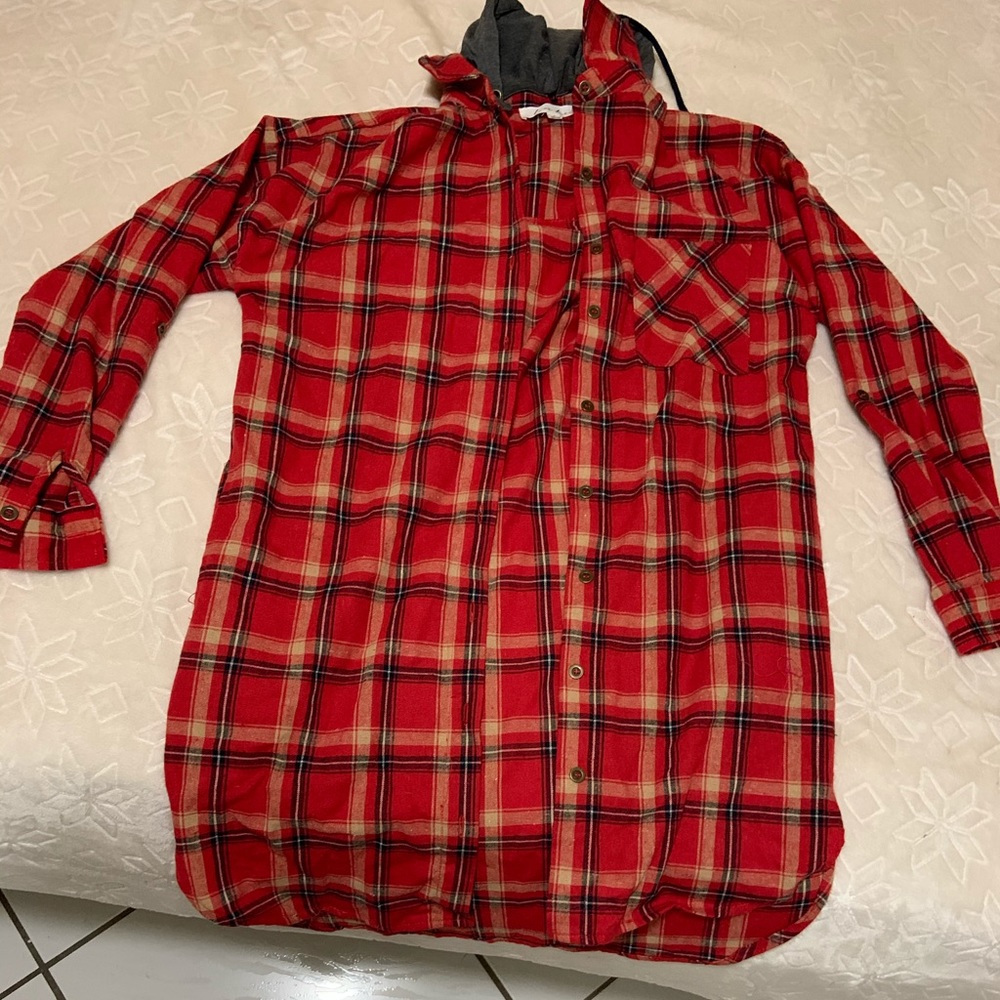 Red flannel dress